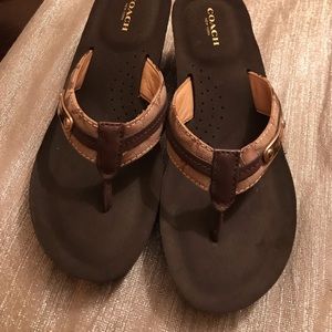 Coach wedge Flip flops